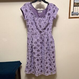 EShakti purple Circle Tulle Midi Fit Flare Dress NWOT Sz 8 custom